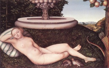 Lucas Cranach the Elder Painting - The Nymph Of The Fountain Lucas Cranach the Elder